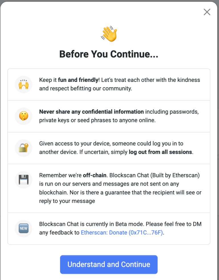 【Blockscan Chat】気づいてます？Etherscanにチャット機能が追加されていますよ！
